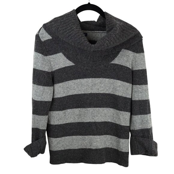 Splendid Womens XS Gray‎ & Black Striped Wool Cashmere Sweater - Picture 1 of 5